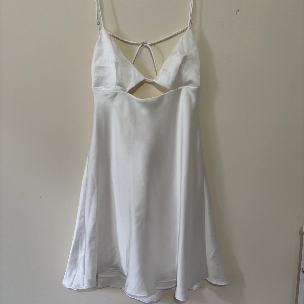 Zara Satin Effect Cut Out Dress
